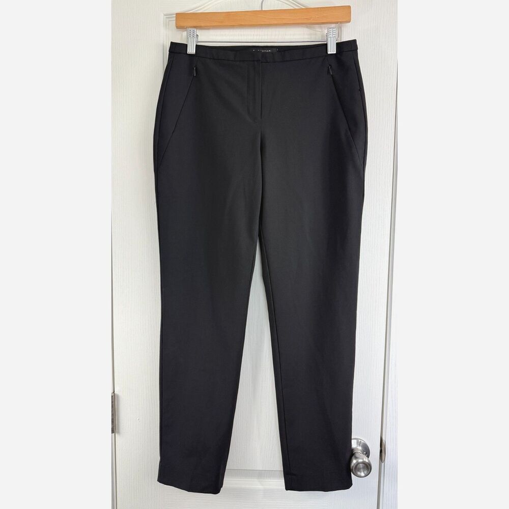 ELIE TAHARI Jillian Straight Leg Slim Fit Wool Dress Pants Black Women's Size 4